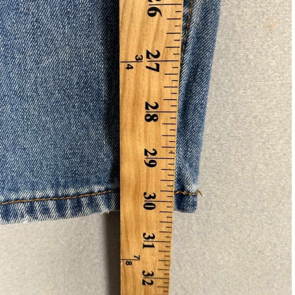 Levis 505 Jeans Mens 38X30 Blue Regular Fit Straight Leg Distressed Casual Denim